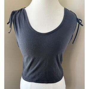 Rouched Shoulder Summer Crop Top Y2K Grunge Skater Soft Clean Girl Festival 90s